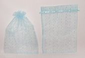 torebka z materiału 30x19 cm NIEBIESKA 12szt.   TORT-0050BŁĘKIT 2279