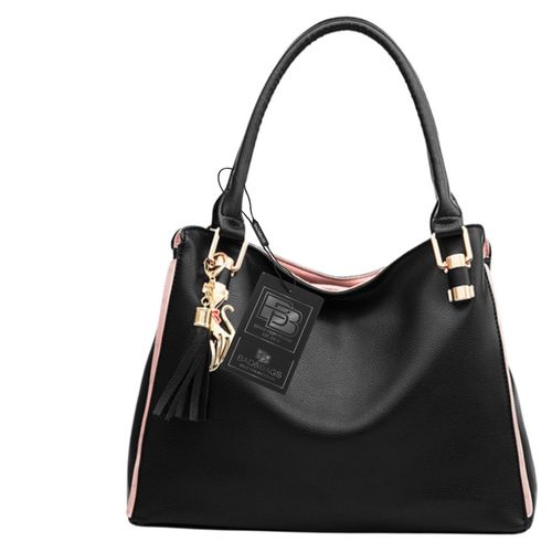 Torebka Damska Skórzana BAD&BAGS Na Ramię Torba Shopperka Czarna Pojemna na Arena.pl