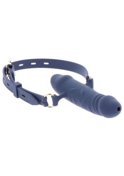 Silicone Breathable Penis Gag Blue zdjęcie 10