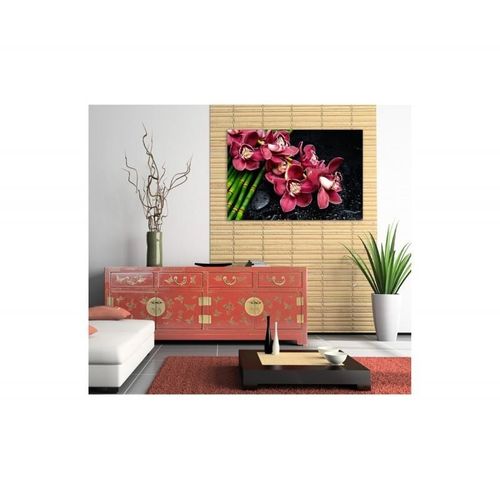 Obraz na płótnie - Canvas, Orchidea na bambusach 80x60 na Arena.pl