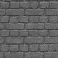 TAPETA CZARNA CEGŁA MUR KAMIEŃ EFEKT JAK 3D RASCH
