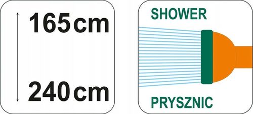 PRYSZNIC NATRYSK OGRODOWY DO BASEN SAUNA REGULOWANY 1,65-2,4m na Arena.pl