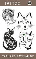 Tatuaże zmywalne Koty