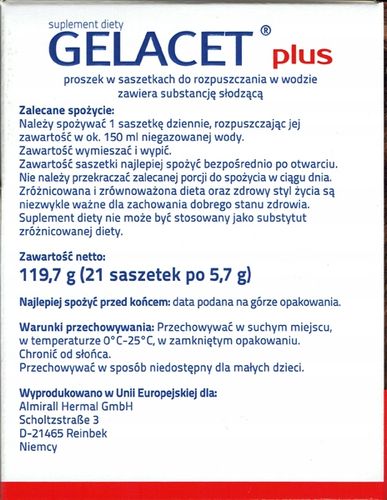 Gelacet Plus 21 saszetek na Arena.pl