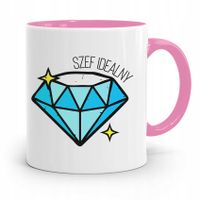 Kubek Różowy Prezent Dla Szefa Szef Idealny Z Nadrukiem Ze Zdjęciem