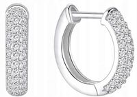 Srebrne kolczyki kółka koła błyszczące angielskie srebro 925 dla kobiety