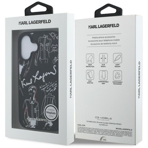 etui karl lagerfeld grained pattern &    logo magsafe do iphone 16 na Arena.pl