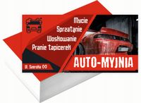 Wizytówki firmowe 200 szt WIELE WZORÓW do wyboru AUTO MYJNIA
