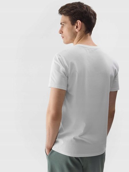 4F T-SHIRT MĘSKI Z KRÓTKIM RĘKAWEM KOSZULKA BAWEŁNIANA SPORTOWA SS24 zdjęcie 3