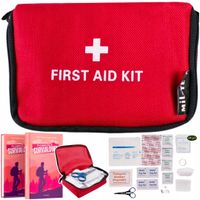 MAŁA APTECZKA RATUNKOWA PLECAKOWA ROWEROWA PODRÓŻNA CZERWONA 21EL HARCERSKA