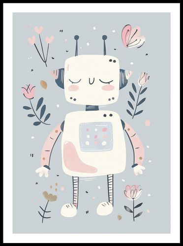 Plakat 50x70cm Wzory dla Dzieci, Dziewczynki Do Pokoju - Roboś na Arena.pl