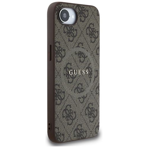 Etui Guess 4G Ring Classic Logo MagSafe do iPhone 16e brązowy na Arena.pl