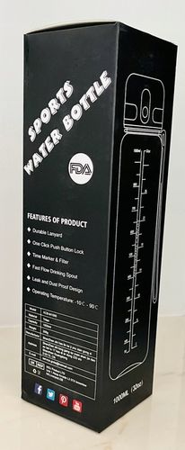 Butelka Bidon na Wodę Miarka Motywacyjna 1L TRITAN 1000ml + sitko na owoce na Arena.pl