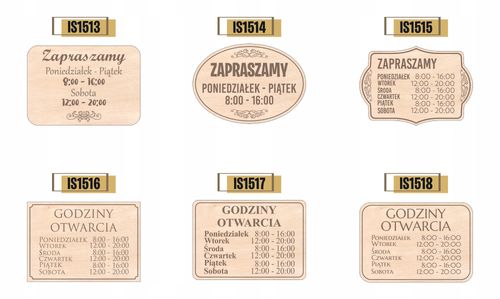 Grawer TABLICZKA tablica DREWNIANA zapraszamy godziny otwarcia A5 napis na Arena.pl