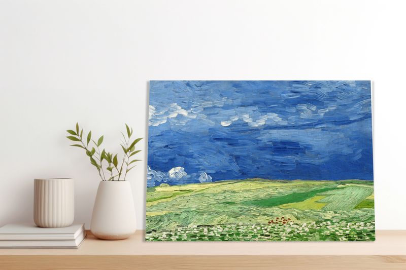 Obraz 90x40cm Wheatfield under Thunderclouds, Van Gogh Vintage zdjęcie 4