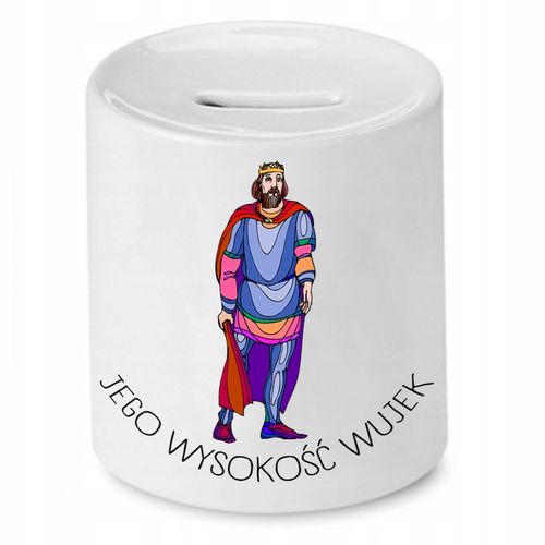 Skarbonka Dla Wujka Jego Wysokość Wujek Prezent Z Nadrukiem Ze Zdjęciem na Arena.pl
