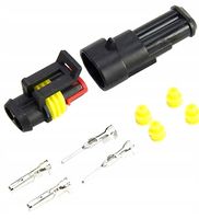 Złącze wodoodporne hermetyczne superseal 2pin IP67