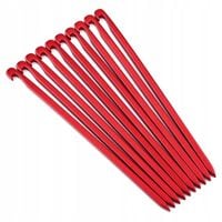 10 SZT. ŚLEDZIE SZPILKI ALUMINIOWE DO NAMIOTU CZERWONY 16CM 4MM