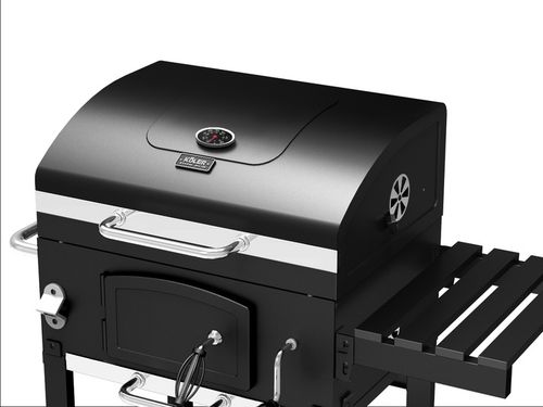 GRILL WĘGLOWY OGRODOWY Koler Ember ch1 RUSZT Z POKRYWĄ POPIELNIK +TERMOMETR na Arena.pl