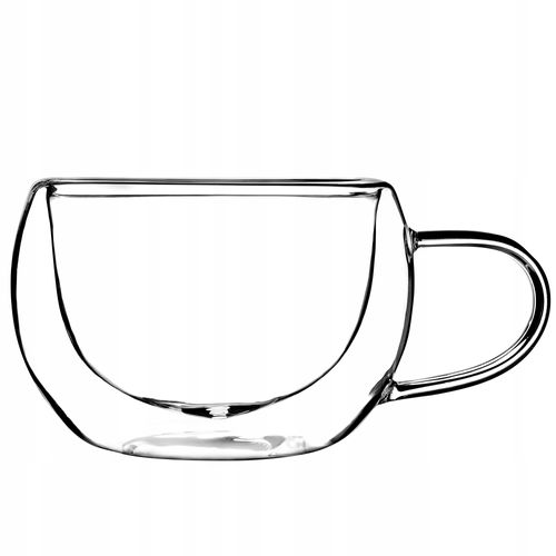 FILIŻANKA Z PODWÓJNĄ ŚCIANKĄ SZKLANKA 280ML 2SZT na Arena.pl