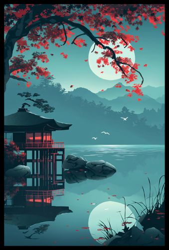 Plakat 40x60cm Japoński Pawilon na Arena.pl