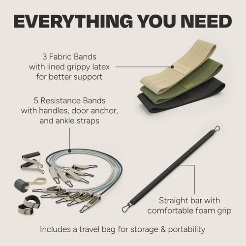 Zestaw treningowy Centr Workout Kit z taśmami, rurkami, akcesoriami + torba na Arena.pl