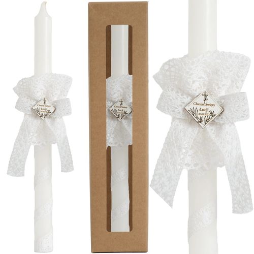 Świeca do Chrztu Świętego boho z personalizacją SC-12B na Arena.pl