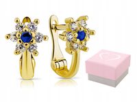 Złote kolczyki dla dziewczynki SZAFIR ROCZEK 333