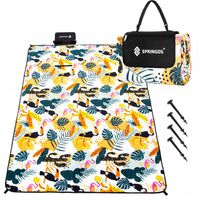 KOC PIKNIKOWY BIWAK 150x200cm MATA IZOLACJA PLAŻOWY POLAR WODOODPORNY KOTWY