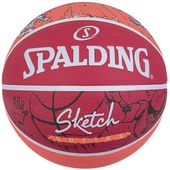 Piłka do koszykówki Spalding Sketch Jump r.7 czerwono pomarańczowy