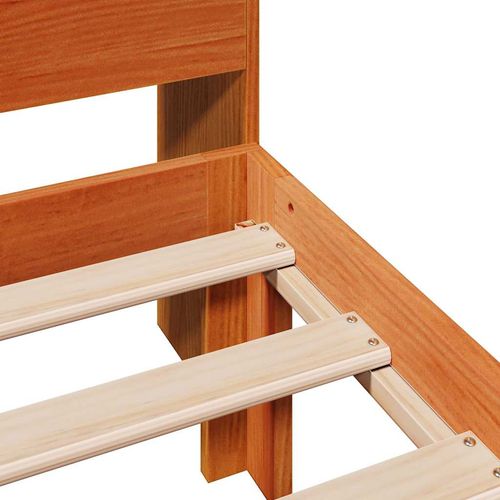 Łóżko z regałem, bez materaca, woskowy brąz, 75x190 cm, sosnowe na Arena.pl