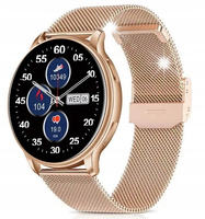 SMARTWATCH ZEGAREK MENU PL ACTIVE POWIADOMIENIA KROKI SPORT ZŁOTY