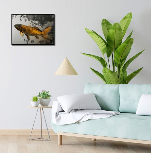 Plakat 55x40cm Spokojna Ryba Koi zdjęcie 4