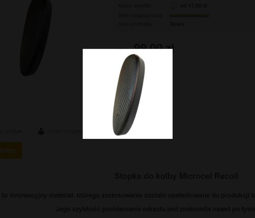 Stopka do kolby Microcel Recoil czarna, miękka na Arena.pl