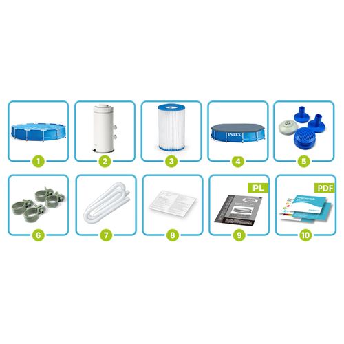 Basen ogrodowy stelażowy 366 x 76 cm 10w1 INTEX 28212 na Arena.pl