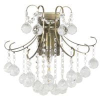 Kryształowa LAMPA ścienna Barcelona 6245/1 21QG Elem metalowa OPRAWA kinkiet crystal glamour mosiądz przezroczysty