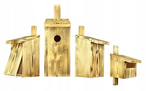 Budki lęgowe dla ptaków domki zestaw 4 typ A A1B P na Arena.pl