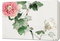 Obraz 70x50cm Tree Peony, Bijutsu Sekai Japoński Vintage do Salonu