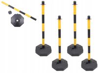 SŁUPEK WYGRODZENIOWY montaż łańcucha OSTRZEGAWCZY