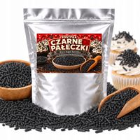 POSYPKA CUKROWA CZARNE PAŁECZKI DO TORTÓW BABECZEK MUFFINEK DESERÓW 25G