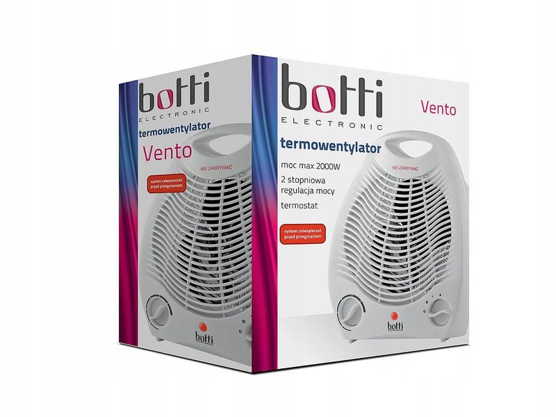 TERMOWENTYLATOR BOTTI VENTO 2000 W BIAŁY zdjęcie 7