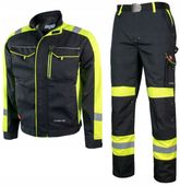 UBRANIE ROBOCZE Komplet roboczy ODBLASKOWY bluza spodnie BHP odblaskowe 50