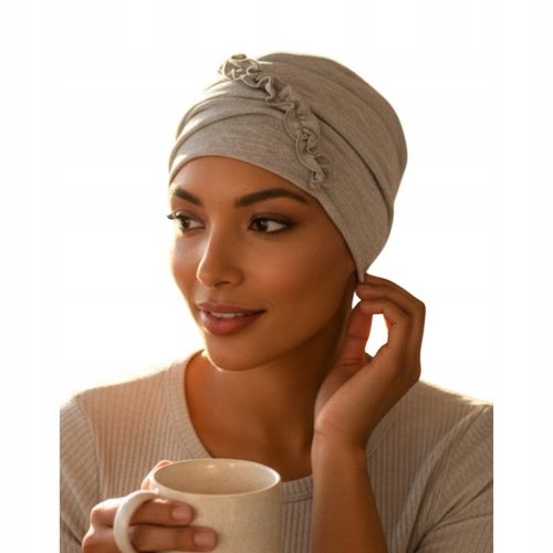 Turban damski KALINA szary z wiskozy sweterkowej także po chemioterapii na Arena.pl