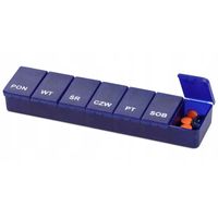 Kasetka pudełko organizer na leki tabletki tygodniowa 1przegródka na dobę