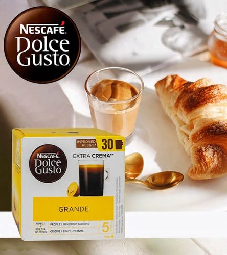 Kawa kapsułki NESCAFE DOLCE GUSTO GRANDE 30 szt + GRATIS videobook na Arena.pl