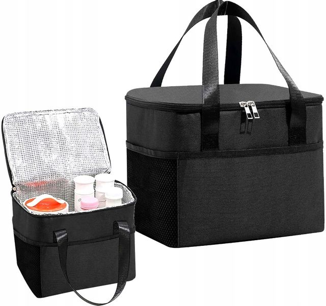 Torba Termiczna Duża Lunch Box Śniadanie Jedzenie zdjęcie 11