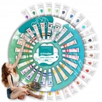 Farby Akrylowe Akryle Farbki Do Malowania 24 szt 12 ml Paletka Zestaw Farb