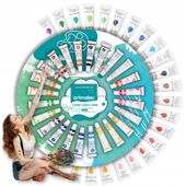 Farby Akrylowe Akryle Farbki Do Malowania 24 szt 12 ml Paletka Zestaw Farb