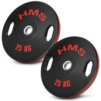 Talerze olimpijskie 2x25 kg HMS TOG25 | stal + virgin rubber | 51 mm
