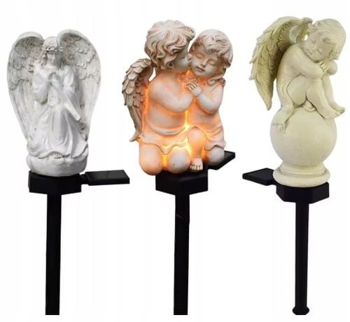 ANIOŁ SOLARNY LAMPKA LED NA WSZYSTKICH ŚWIĘTYCH NA CMENTARZ GRÓB na Arena.pl